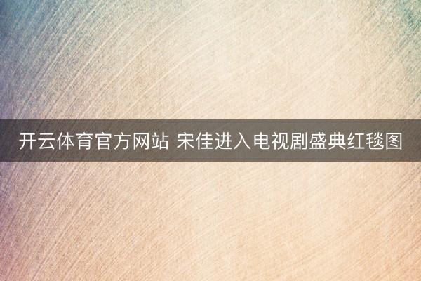 开云体育官方网站 宋佳进入电视剧盛典红毯图