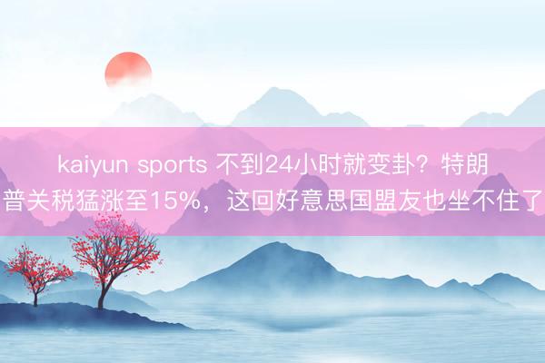 kaiyun sports 不到24小时就变卦？特朗普关税猛涨至15%，这回好意思国盟友也坐不住了