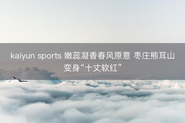 kaiyun sports 嫩蕊凝香春风原意 枣庄熊耳山变身“十丈软红”
