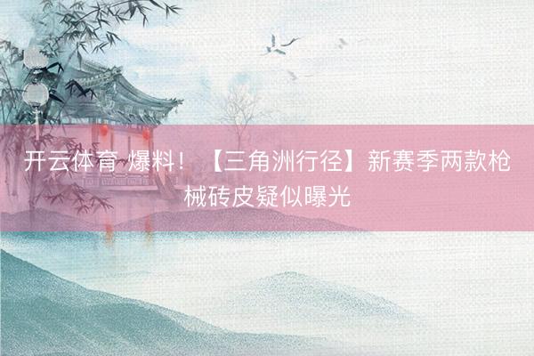 开云体育 爆料！【三角洲行径】新赛季两款枪械砖皮疑似曝光